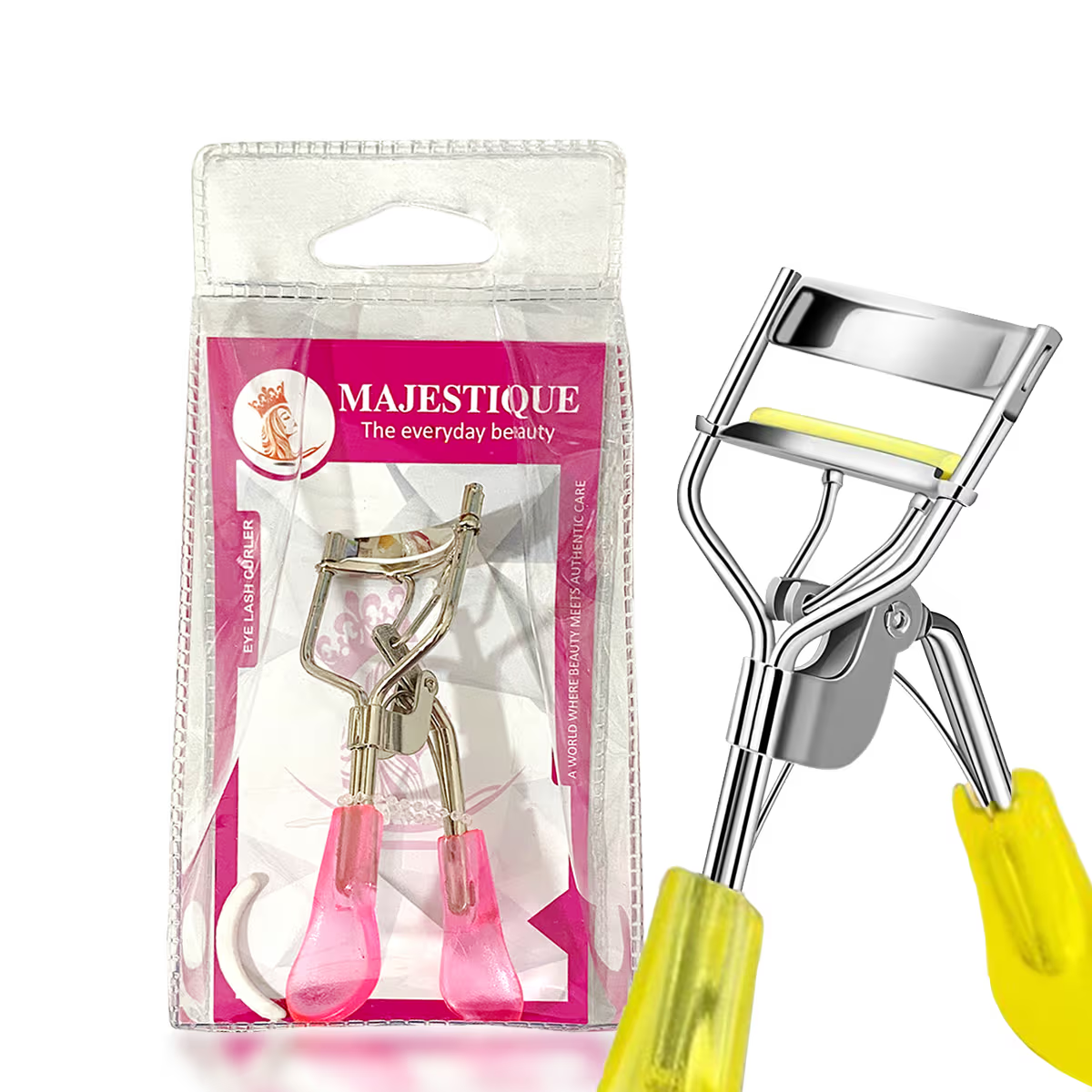 Majestique Silicone Eyelash Curler For Dramatic Long Lasting Seamless Curls (Color May Vary)
